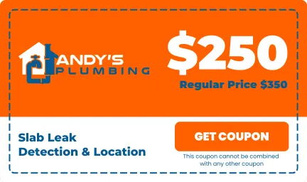 Andy's Plumbing slab leak detection and location coupon
